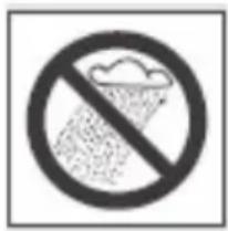 No sign depicting a rain cloud over sand, indicating no sand or rain.