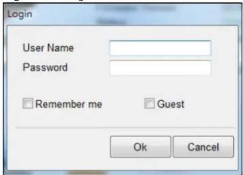 Login User Name Password Remember me Guest Ok Cancel