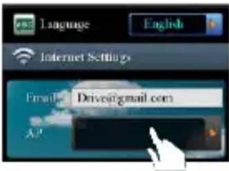 Language English Internet Settings Email: Drives@gmail.com A1