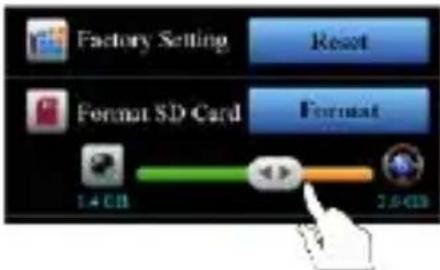 Factory Setting Reset Format SD Card Format 1.4 GB 2.6 GB