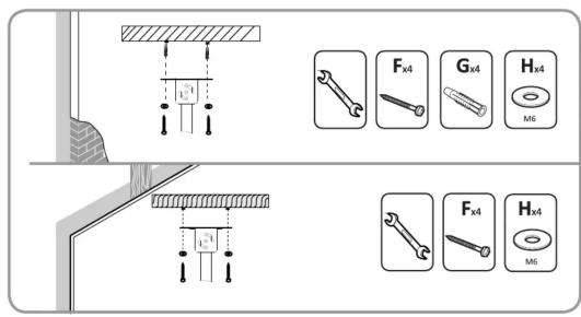 Technical diagram showing mechanical assembly components with labeled parts including wrenches, fasteners, and motors