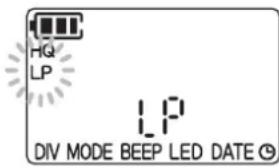 HQ LP LP DIV MODE BEEP LED DATE ©