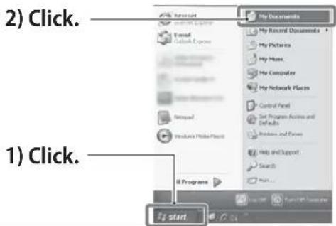2) Click. 1) Click. #start