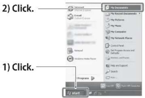 2) Click. 1) Click. My Documents My Recent Documents My Pictures My Music My Computer My Network Places Control Panel Set Programs Accounts and Defaults Windows and Faces Help and Support Search... start