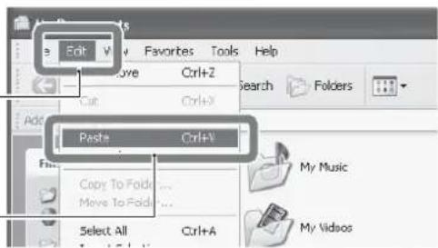 Edit Paste Ctrl+V Copy To Fold... Move To Fold... Select All Ctrl+A My Music My Videos