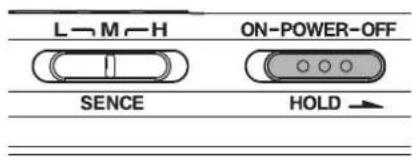 L→M→H SENCE ON-POWER-OFF HOLD