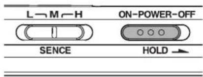 L→M→H SENCE ON-POWER-OFF HOLD →