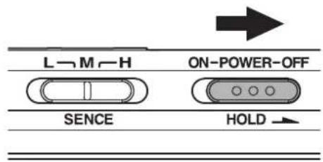 L→M→H ON-POWER-OFF SENCE HOLD