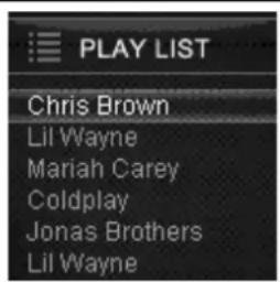 PLAY LIST Chris Brown Lil Wayne Mariah Carey Coldplay Jonas Brothers Lil Wayne