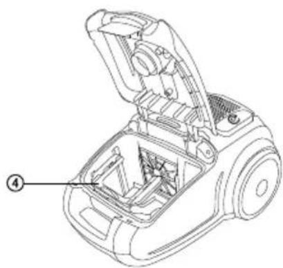 SENCOR SVC 8YL TIZIO - Changing the dust bag - 2