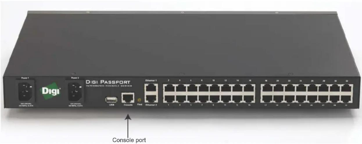 Digi Power 1 Power 2 Digi PASSPORT INTEGRATED CONSOLE SERVER USB Console Find Ethernet 1 2 4 6 8 10 12 14 16 18 20 22 24 26 28 30 1 3 5 7 9 11 13 15 17 19 21 23 25 27 29 31 Console port