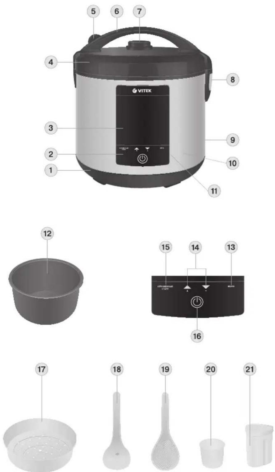 Vitek VT-4216 CM - Инструкция по эксплуатации - 1