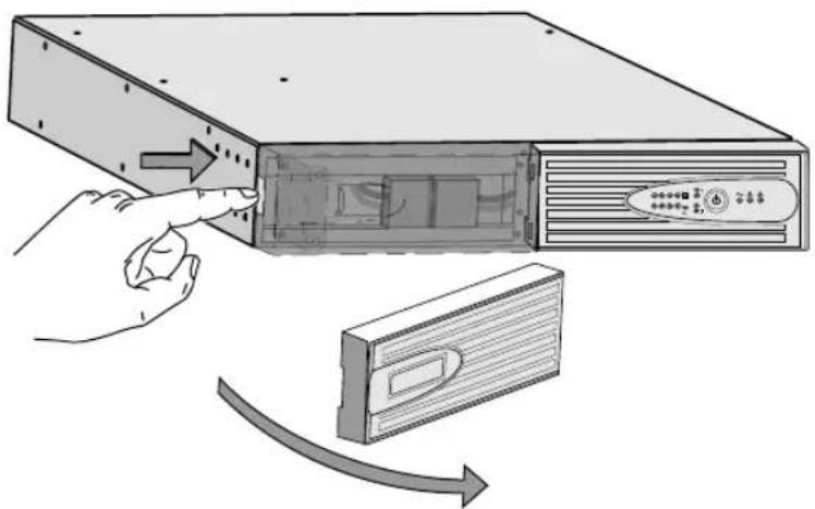 Diagram showing a hand inserting a drive into a CD-ROM drive, with directional arrows indicating the process.