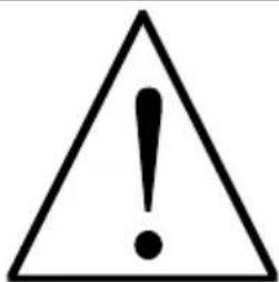 Warning symbol image with exclamation mark inside triangle