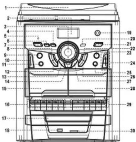 HYUNDAI RTCC 636 SURIP - UMÍSTĚNÍ OVLÁDACÍCH PRVKŮ - 1