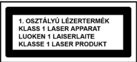 1. OSZTÁLYÚ LÉZERTERMÉK KLASS 1 LASER APPARAT LUOKEN 1 LAISERLAITE KLASSE 1 LASER PRODUKT