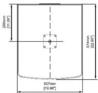 286mm [11.26°] 574mm [22.60°] 507mm [19.98°]