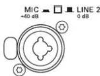DYNACORD A 112A - INPUT CONNECTOR FOR AUDIO SIGNAL (INPUT 2) WITH SENSITIVITY SELECTION SWITCH (MIC/LINE 2) - 1
