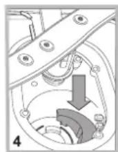 Technical diagram of a refrigerator internal structure with numbered components for identification