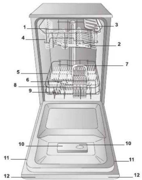Hotpoint Ariston LSFF 9H124 CX EU - Geschirrspülers - 1