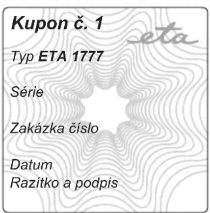 Eta 177790010 - Postup pri reklamácii - 1
