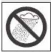 No sign depicting a sand dune with raindrops, commonly used for environmental protection.
