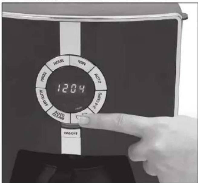 1204 HOUR MIN AUTO 2-4 CUPS AUTO OFF AUTO CLEAN ON/OFF