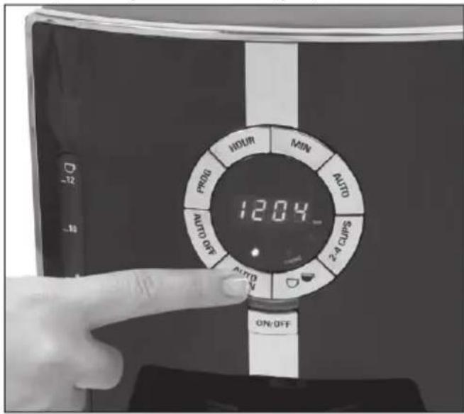 HOUR MIN PROD AUTO 1204- PUDN ON/OFF AUTO 2-4 CUPS ON/OFF