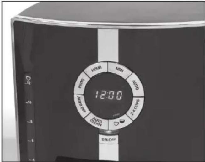 12:00 MIN AUTO 2-4 CUPS AUTO STAN DN/OFF