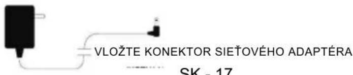 VLOŽTE KONEKTOR SIEŤOVÉHO ADAPTÉRA SK - 17