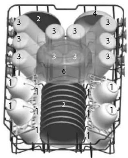 Diagram of a mechanical or electrical component with numbered parts, likely for assembly or labeling.