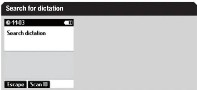 Search for dictation 11-03 Search dictation Escape Scan ID