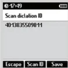 47:49 Scan dictation ID 40138355098-11 Escape Scan ID Save