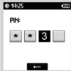 PIN: * * 3 ←