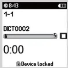 8:43 1-1 DICT0002 5 0:00 Device Locked