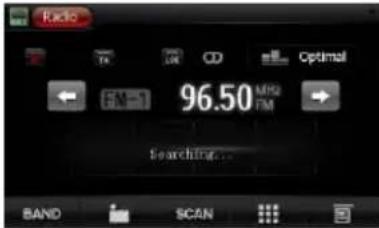 Radio FM-1 96.50 MHz FM Searching... BAND SCAN