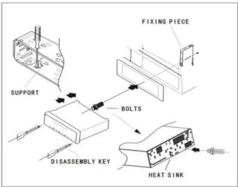 FIXING PIECE SUPPORT BOLTS DISASSEMBLY KEY HEAT SINK