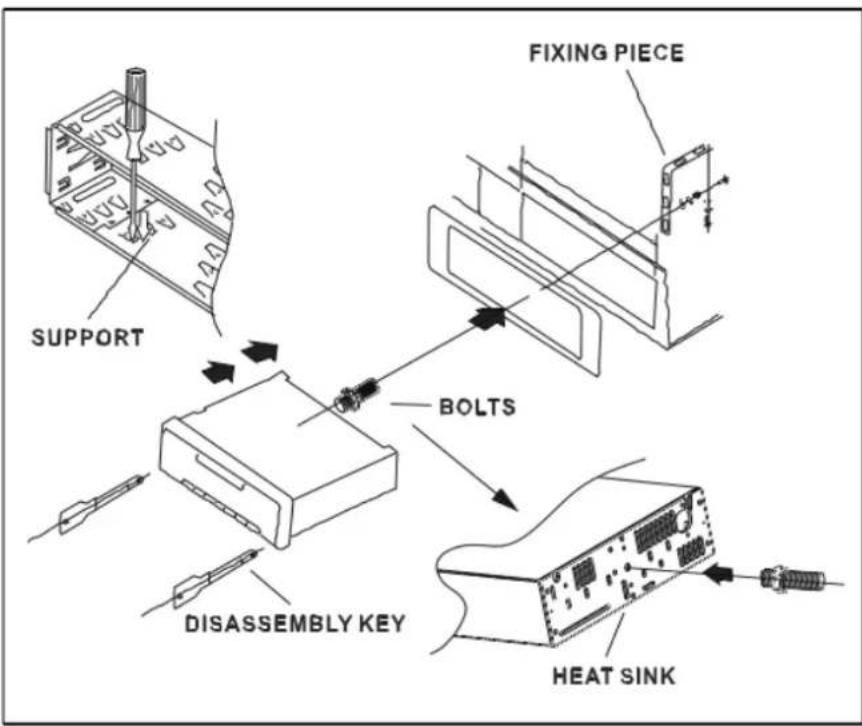FIXING PIECE SUPPORT BOLTS DISASSEMBLY KEY HEAT SINK