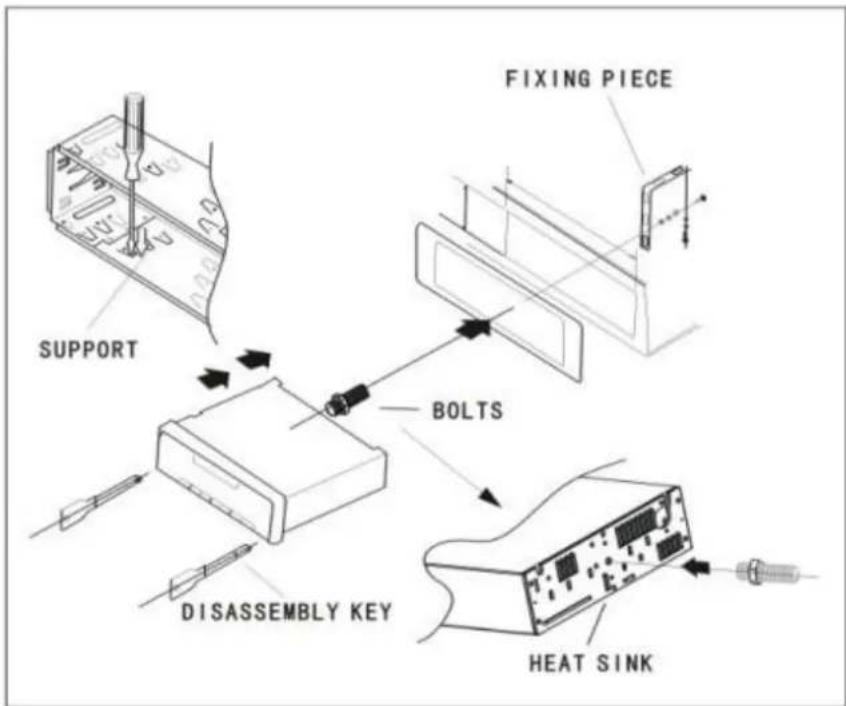 FIXING PIECE SUPPORT BOLTS DISASSEMBLY KEY HEAT SINK