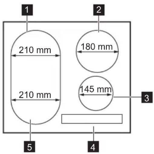1 210 mm 180 mm 210 mm 145 mm 3 4 5