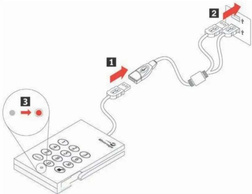 iStorage IS-DG-256-320 - PŘIPOJENÍ ISTORAGE DISKGENIE ZA POUŽITÍ USB ROZDVOJKY - 1