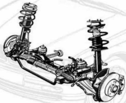 BMW 325i (2002) - Front and rear suspension systems (rear wheel drive) - 1