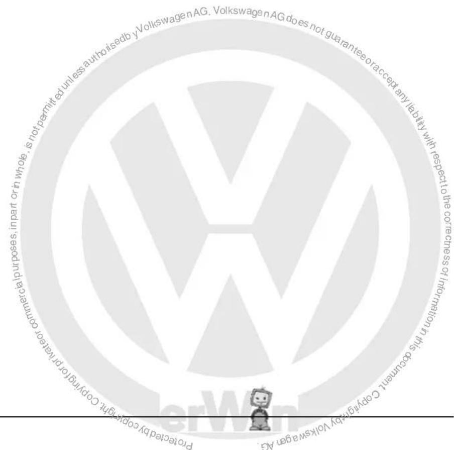 Pro-tered by copyright. Copyright may not accept commercial purposes, in part or in whole, is not permitted unless authorised by Volkswagen AG. Volkswagen AG does not guarantee or accept any liability with respect to the correctness of information in this occunenial copyright by Volkswagen AG.