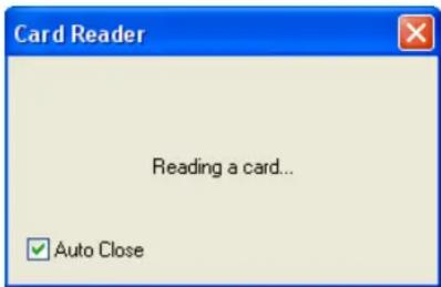 Card Reader Reading a card... ✓ Auto Close