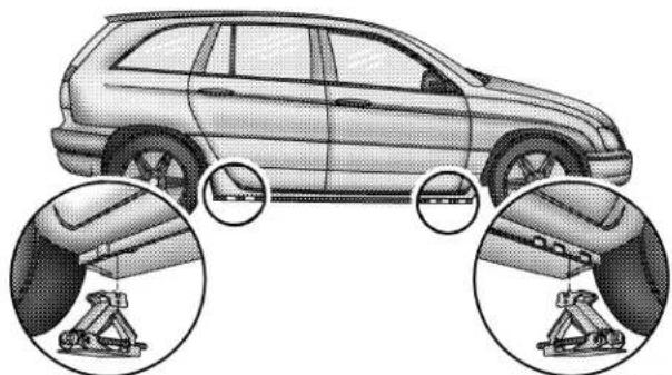 Chrysler Pacifica Touring (2005) - JackingInstructions - 1