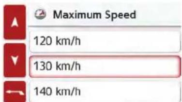 Maximum Speed 120 km/h 130 km/h 140 km/h