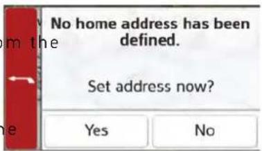 No home address has been defined. Set address now? Yes No