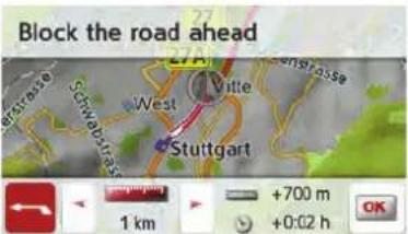 Block the road ahead Schwaburne West Vitte Stuttgart 1 km +700 m +0:02 h OK