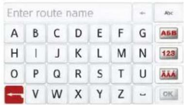 Enter route name A B C D E F G ABB H I J K L M N 123 O P Q R S T U AAA V W X Y Z OK