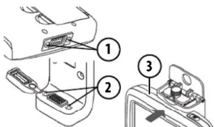 Diagram showing three labeled components of a device's internal structure, including a connector and a switch.